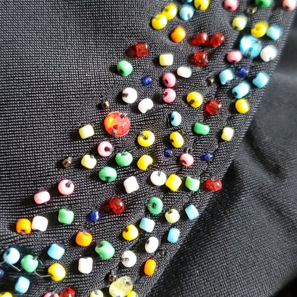 Beaded Black String Bikini - Picture 2 of 2